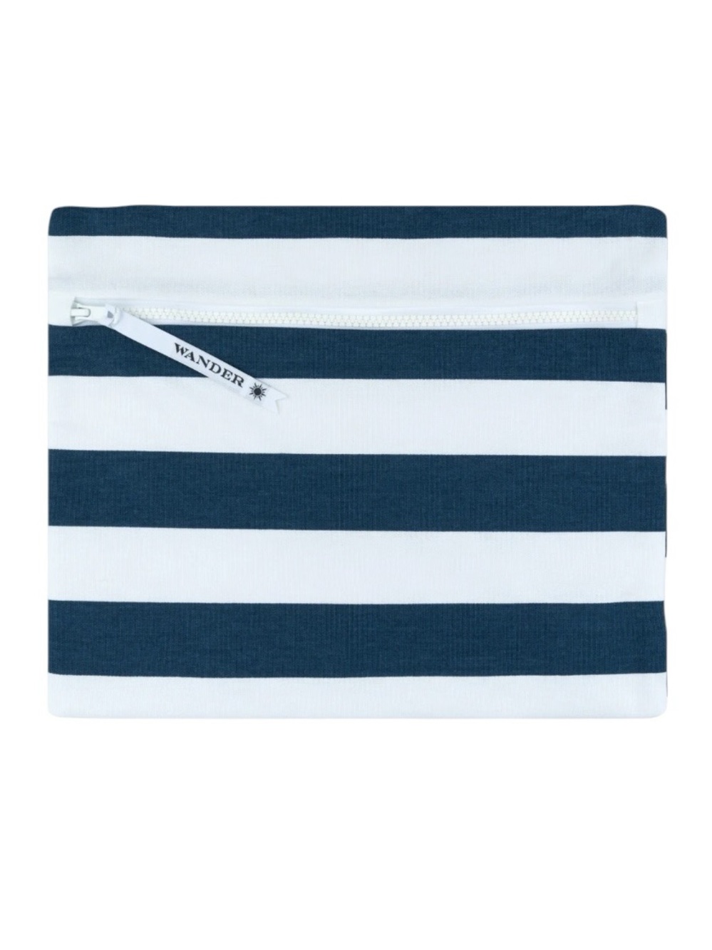 Wander and perch Navy & White Striped wet bag for bathing suits new with tags